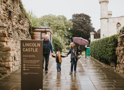 Lincoln Castle in Rainy Weather